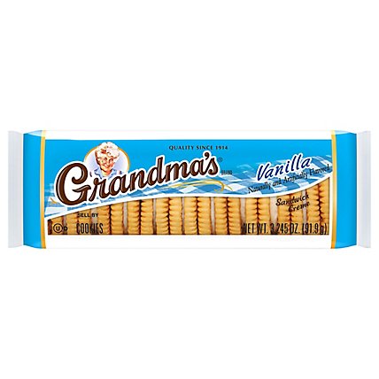 Grandmas Sandwich Cremes Cookies Vanilla Naturally And Artificially Flavor - 3.245 Oz - Image 1