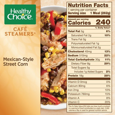 Healthy Choice Cafe Steamers Mexican Style Street Corn Frozen Meal - 9.25 Oz - Image 3