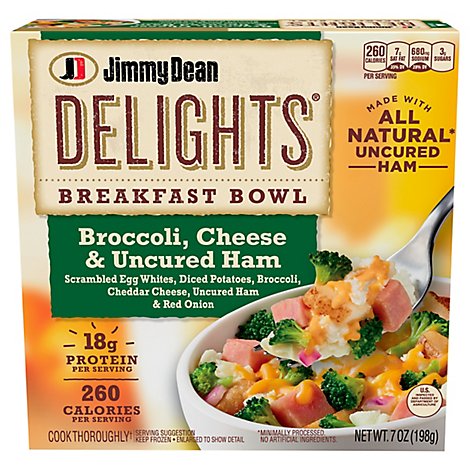 Jimmy Dean Delights Breakfast Bowl Broccoli Cheese & Ham - 7 Oz
