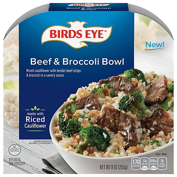 Birds Eye Beef & Broccoli Bowl With Riced Cauliflower - 9 Oz