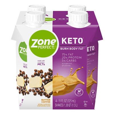 ZonePerfect Keto Shake Ready To Drink Butter Coffee - 4-11 Fl. Oz.