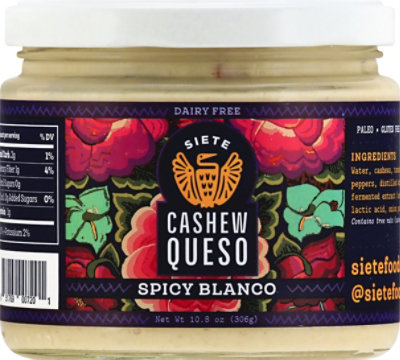 Siete Dairy Free Spicy Blanco Cashew Queso - 10.8 Oz - Image 2