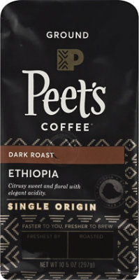 Peet's Coffee Single Origin Ethiopia Dark Roast Ground Coffee Bag - 10.5 Oz - Image 2