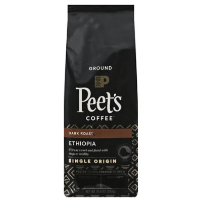 Peet's Coffee Single Origin Ethiopia Dark Roast Ground Coffee Bag - 10.5 Oz - Image 1