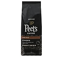 Peet's Coffee Single Origin Ethiopia Dark Roast Ground Coffee Bag - 10.5 Oz