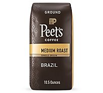 Peet's Coffee Single Origin Brazil Medium Roast Ground Coffee Bag - 10.5 Oz