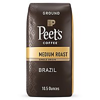 Peet's Coffee Single Origin Brazil Medium Roast Ground Coffee Bag - 10.5 Oz - Image 1
