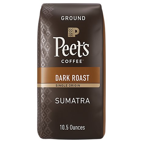 Peet's Coffee Single Origin Sumatra Dark Roast Ground Coffee Bag - 10.5 Oz