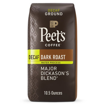 Peet's Coffee Decaf Major Dickasons Blend Dark Roast Ground Coffee Bag - 10.5 Oz - Image 1