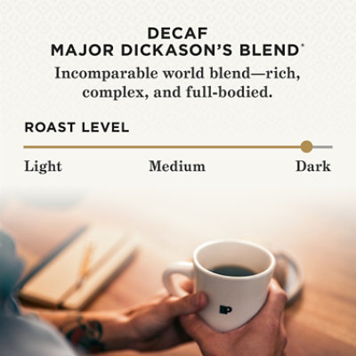 Peet's Coffee Decaf Major Dickasons Blend Dark Roast Ground Coffee Bag - 10.5 Oz - Image 4