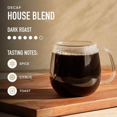 Peet's Coffee Decaf House Blend Dark Roast Ground Coffee Bag - 10.5 Oz - Image 3