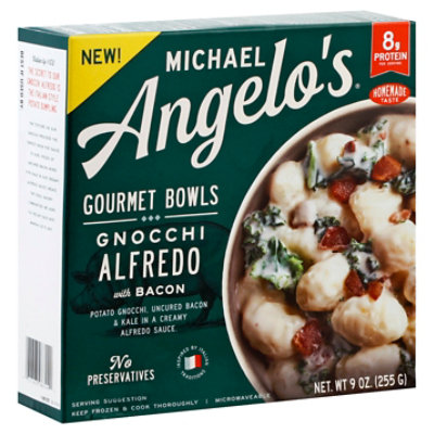  Michael Angelos Gourmet Bowls Gnocchi Alfredo With Bacon - 9 Oz 