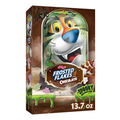 Frosted Flakes Breakfast Cereal Chocolate with Spooky Marshmallows - 13.7 Oz - Image 1