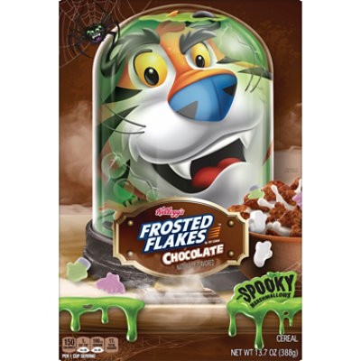 Frosted Flakes Breakfast Cereal Chocolate with Spooky Marshmallows - 13.7 Oz - Image 4