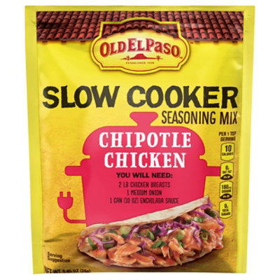 Old El Paso Slow Cooker Seasoning Mix Chipotle Chicken - 0.85 Oz