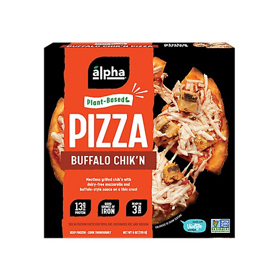 Alpha Foods Pizza Plant Based Buffalo Chikn - 6 Oz