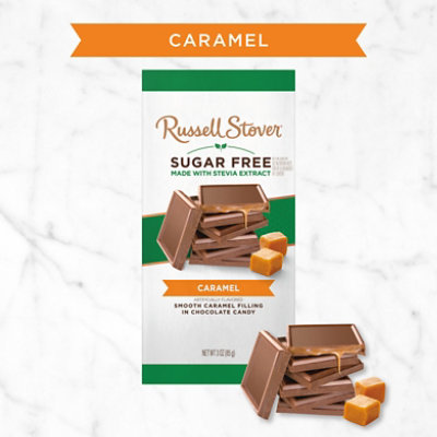 Russell Stover Milk Chocolate Sugar Free Caramel - 3 Oz - Image 2