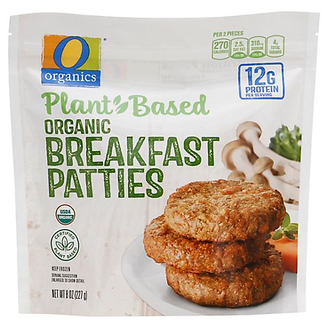 O Organics Plant Based Breakfast Patties - 8 Oz