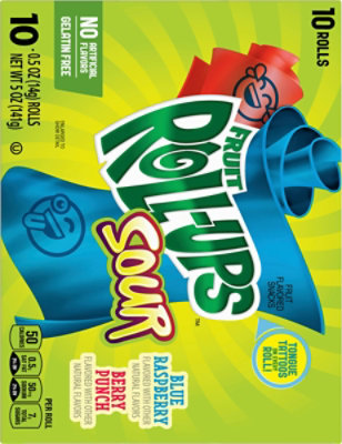 Fruit Roll-Ups Sour Blue Raspberry & Berry Punch - 10-0.5 Oz - Image 6
