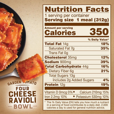 Marie Callender's Garden Tomato Four Cheese Ravioli Bowl Frozen Meal - 11 Oz - Image 4