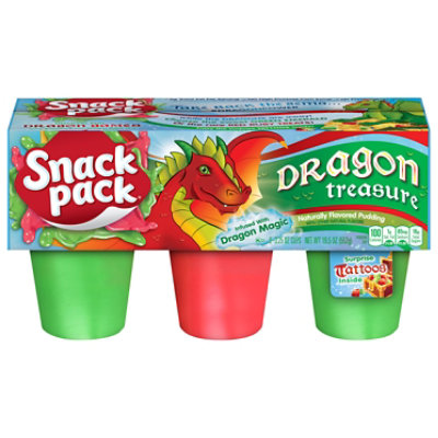 Snack Pack Pudding Dragon Treasure - 6-3.25 Oz - Image 1