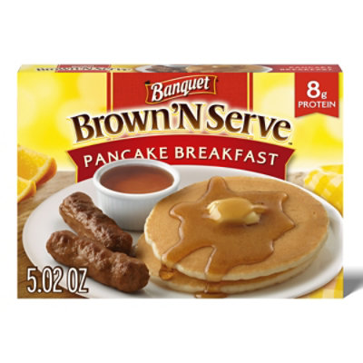 Banquet Brown N Serve Sausage With Pancake And Maple Sauce - 5.02 Oz
