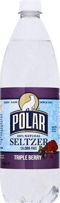 Polar Seltzer 100% Natural Calorie Free Triple Berry - 1 Liter - Image 1