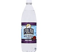Polar Seltzer 100% Natural Calorie Free Triple Berry - 1 Liter