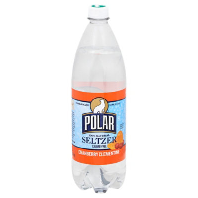 Polar Seltzer 100% Natural Calorie Free Cranberry Clementine - 1 Liter - Image 3