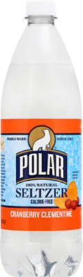 Polar Seltzer 100% Natural Calorie Free Cranberry Clementine - 1 Liter - Image 1