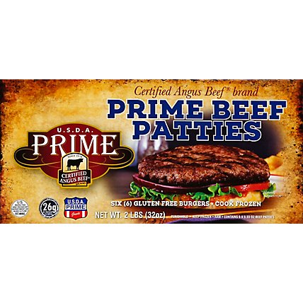 Certified Angus Beef Burger Patties Prime Gluten Free 6 Count - 2 Lb - Image 2