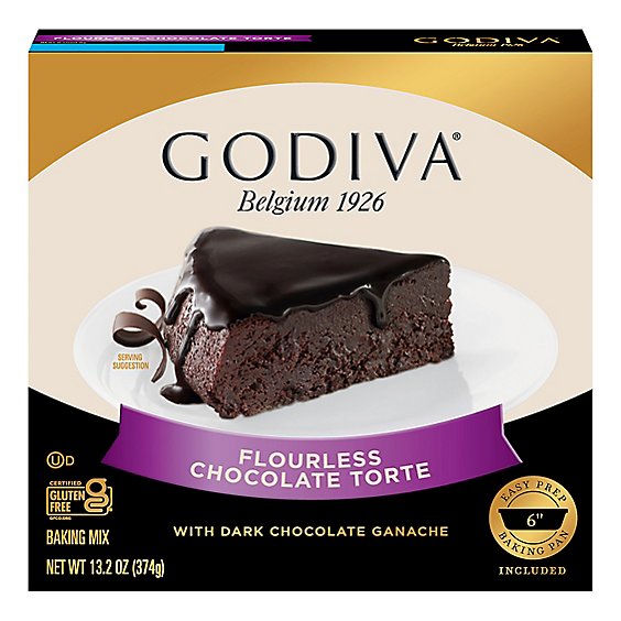 Godiva Baking Mix Flourless Chocolate Torte With Dark Chocolate Ganache - 13.2 Oz