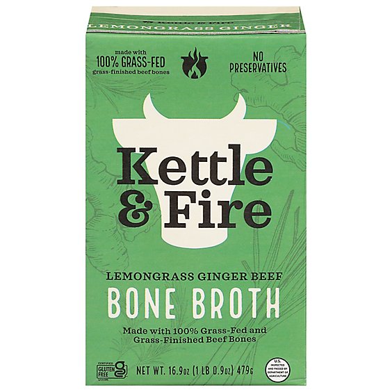 Kettle & Fire Bone Broth Lemongrass Ginger Pho - 16.9 Fl. Oz.