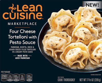 Lean Cuisine Marketplace Entree Four Cheese Tortelloni With Pesto Sauce - 9 Oz