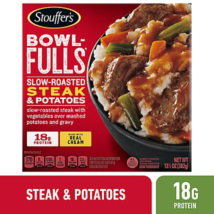 Stouffer's Bowl Fulls Slow Roasted Steak & Potatoes Frozen Meal - 13.5 Oz - Image 1