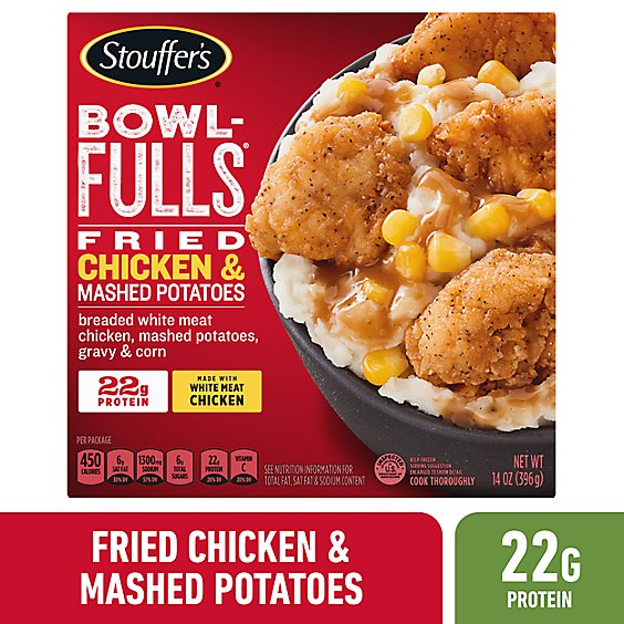 Stouffer's Bowl Fulls Fried Chicken & Mashed Potatoes Frozen Meal - 14 Oz