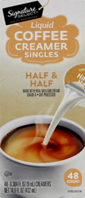 Signature Select Creamer Singles Half Half Lqd 48 Count Safeway