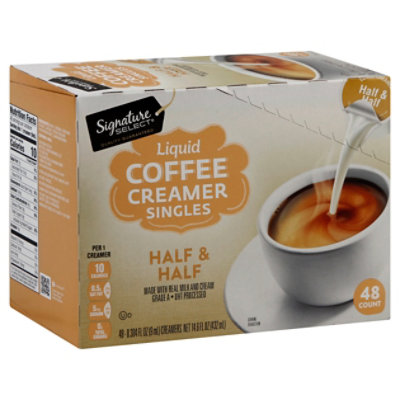 Signature Select Creamer Singles Half Half Lqd 48 Count Safeway