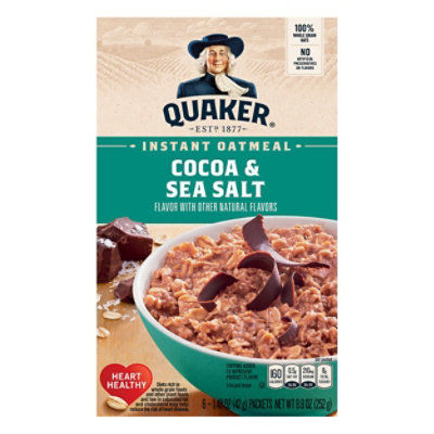 Quaker Oatmeal Instant Cocoa & Sea Salt - 6-1.48 Oz