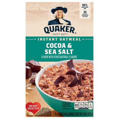 Quaker Oatmeal Instant Cocoa & Sea Salt - 6-1.48 Oz