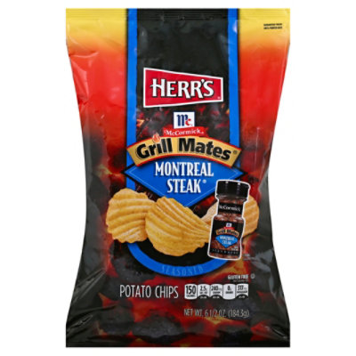 Herrs Potato Chips McCormick Grill Mates Montreal Steak - 6.5 Oz - Image 1