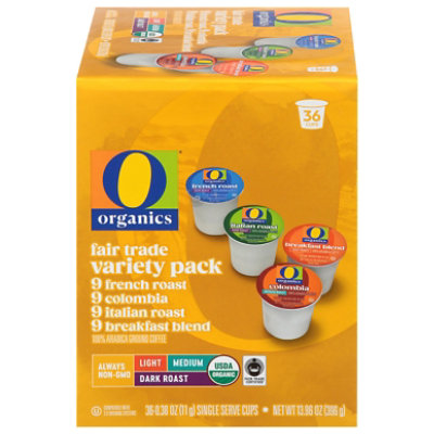 O Organics Coffee Single Serve Cups Variety Pack - 36 Count - Image 1