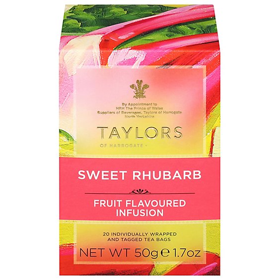 Taylors O Tea Sweet Rhubarb - 20 Each