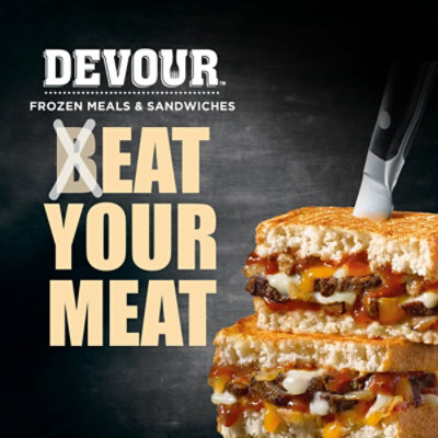 DEVOUR Creamy Chicken Carbonara Grilled Cheese with Bacon Carmelized Onions & Parmesan Cream Sauce Frozen Meal - 7.97 Oz - Image 6