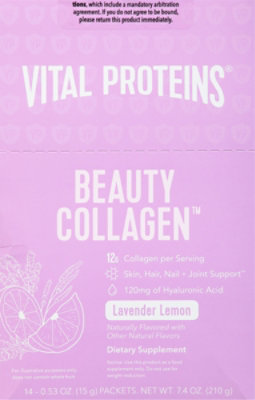 Vital Proteins Beauty Collagen Powder Lavender Lemon Display - 14-0.53 Oz - Image 2