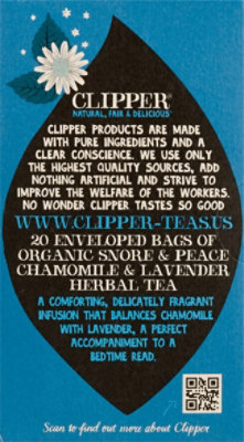 Clipper Snore & Peace Organic Tea - 20 Count - Image 6