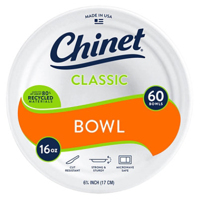 Chinet Bowl 16 Oz - 60 Count - Image 3