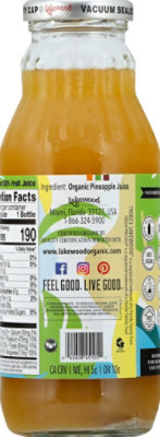 Lakewood Organic Pure Fruit Juice No Sugar Added Pineapple - 12.5 Fl. Oz. - Image 6