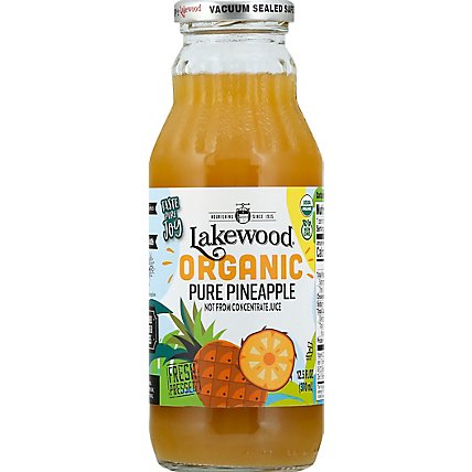 Lakewood Organic Pure Fruit Juice No Sugar Added Pineapple - 12.5 Fl. Oz. - Image 2