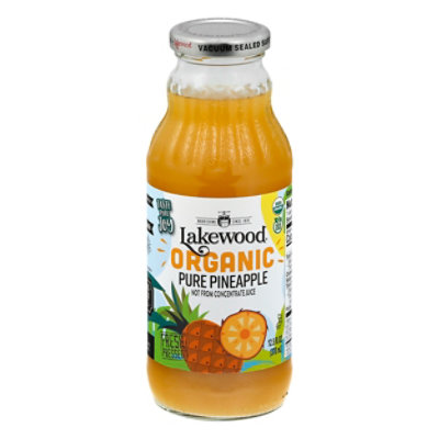 Lakewood Organic Pure Fruit Juice No Sugar Added Pineapple - 12.5 Fl. Oz. - Image 1